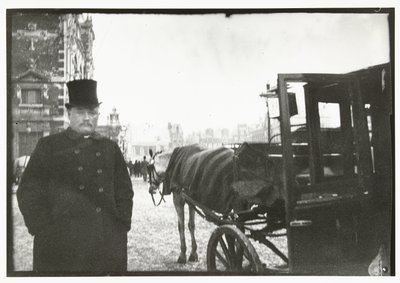 Hester med vogn på Leidseplein i Amsterdam av George Hendrik Breitner