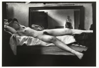 Portrett av en naken kvinne med fotografen Breitner i speilet av George Hendrik Breitner