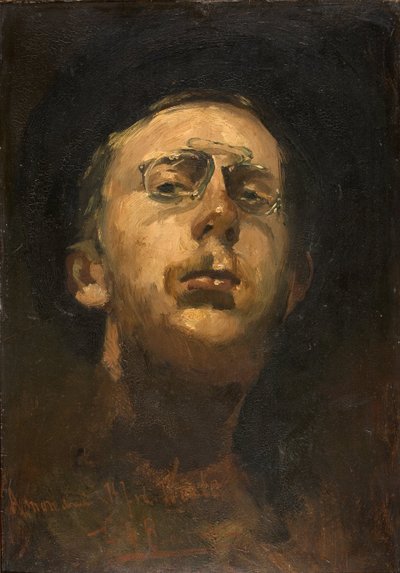 Selvportrett med Pince-nez, ca. 1882 av George Hendrik Breitner