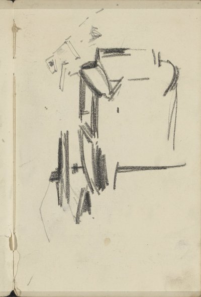 Studie, muligens av interiøret i en vogn av George Hendrik Breitner