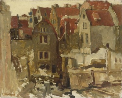 Rivingen av Grand Bazar de la Bourse på Nieuwendijk, Amsterdam av George Hendrik Breitner