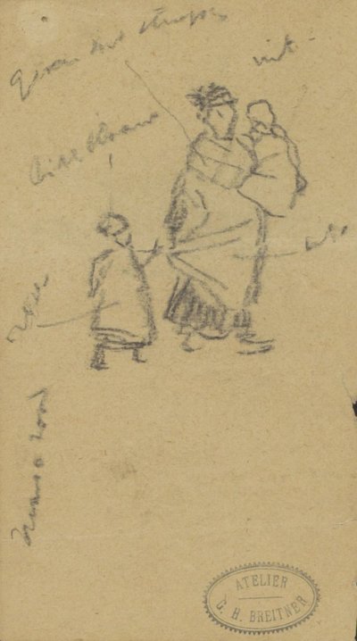 Kvinne med to barn av George Hendrik Breitner