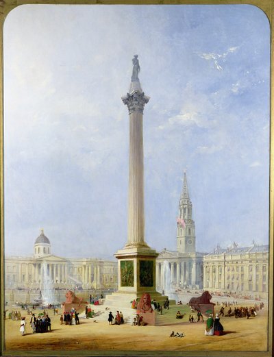 Projisert utsikt over Trafalgar Square, 1844 av George Henry Andrews