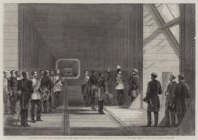 Prinsen av Wales stenger den siste nitten til Victoria Tubular Bridge over St Lawrence av George Henry Andrews