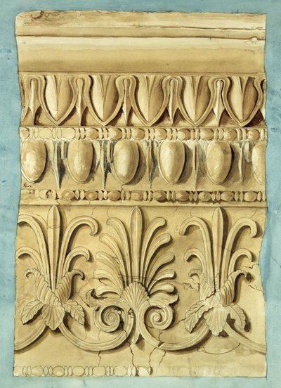 Architectural Fragment, 1837 (wc på papir) av George Henry Bailey