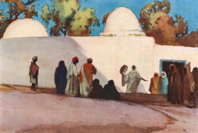 Ørkendansere ved Sidi Bou Said (fargelitografi) av George Henry Benton Fletcher