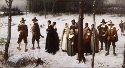 Pilegrimer som går til kirken, 1867 av George Henry Boughton