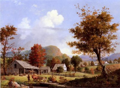 Ciderpressing, 1855 av George Henry Durrie