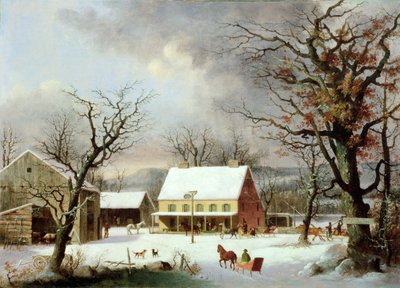 Seven Miles to Farmington, ca. 1853 av George Henry Durrie