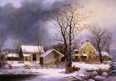 Vinter på landet, 1862 av George Henry Durrie