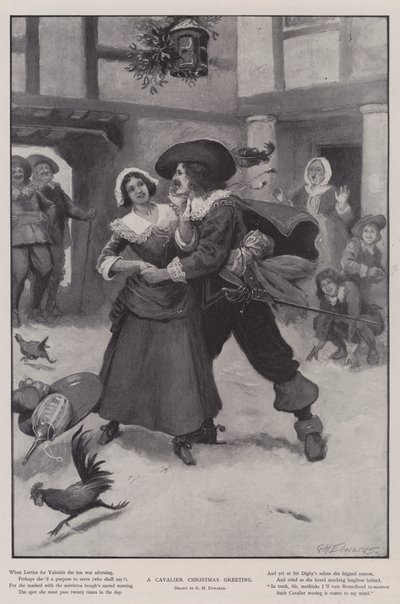 En Cavalier julehilsen av George Henry Edwards