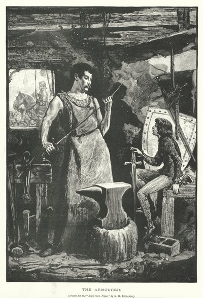 The Armourer (gravering) av George Henry Edwards