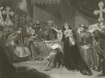 Rettssaken mot Katarina av Aragon, 1529 av George Henry Harlow