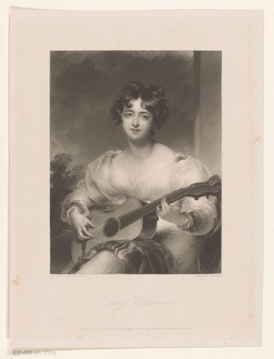 Portrett av Elizabeth Black Lady Wallscourt (tittel på objekt) av George Henry Phillips