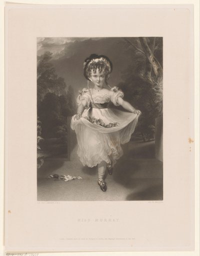 Portrett av Louisa Georgina Augusta Anne Murray Miss Murray (tittel på objekt) av George Henry Phillips