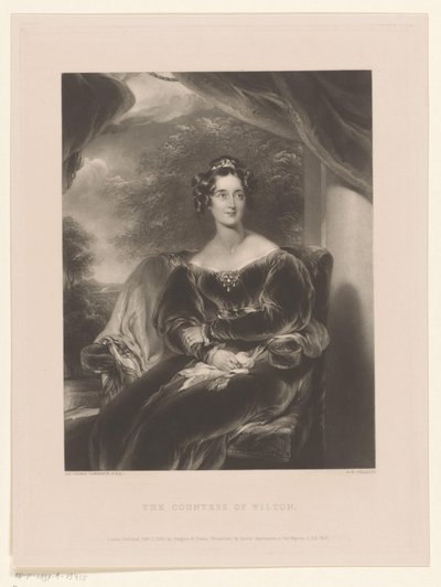 Portrett av Mary Margaret Stanley Grevinnen av Wilton (tittel på objekt) av George Henry Phillips