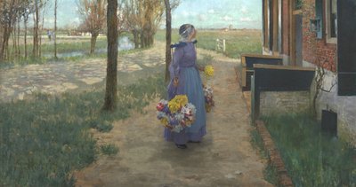Blomsterjente i Holland, 1887 av George Hitchcock