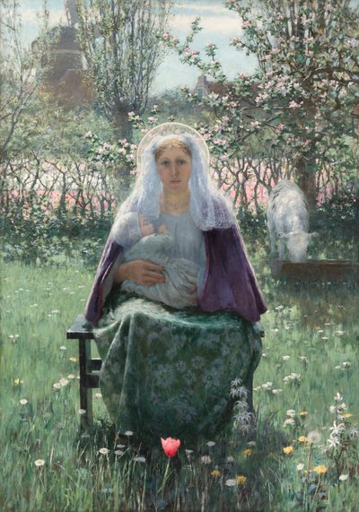 Den velsignede mor, 1892. av George Hitchcock