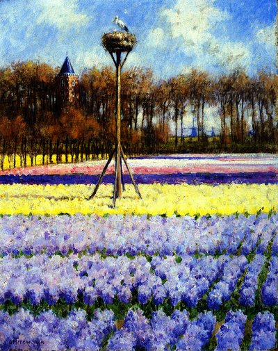 Storkeneiret, Holland (olje på lerret) av George Hitchcock