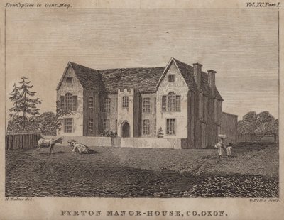 Pyrton Manor House, Oxfordshire (gravering) av George Hollis