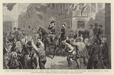 Keiser Napoleon III og prinsgemalen i Boulogne, 7. september 1854 av George Housman Thomas
