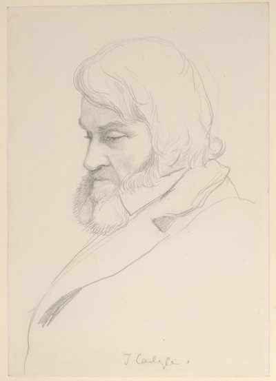 Portrett av Thomas Carlyle, ca. 1875 av George Howard