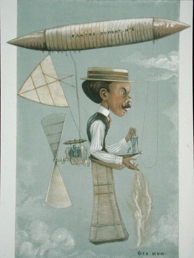 Alberto Santos-Dumont (1873-1932), illustrasjon fra 