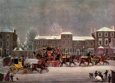Tilnærming til jul, 1800-tallet 1927. av George Hunt