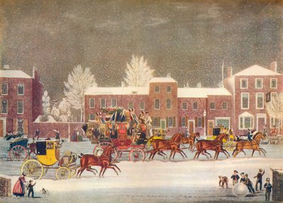 Tilnærming til jul, c1800-tallet av George Hunt