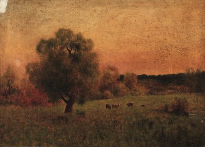 Cows in a Field, før 1956. av George Inness