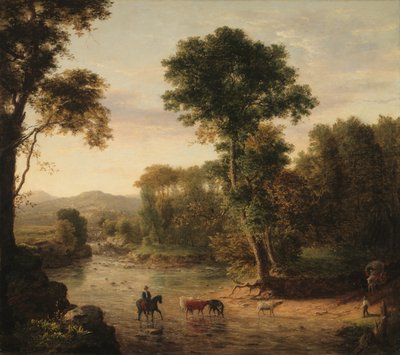 Krysser Forden av George Inness