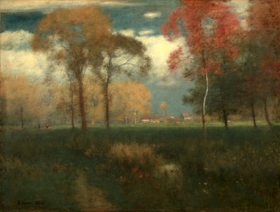 Solrik høstdag av George Inness