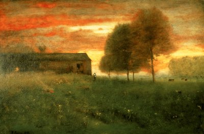 Solnedgang, Montclair, 1892 av George Inness