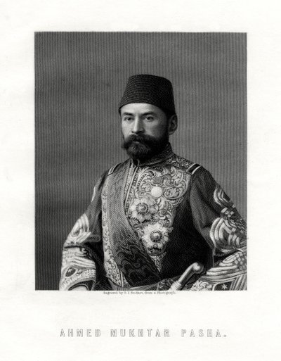 Ahmed Mukhtar Pasha, hæroffiser i det franske og osmanske riket, 1800-tallet. av George J. Stodart