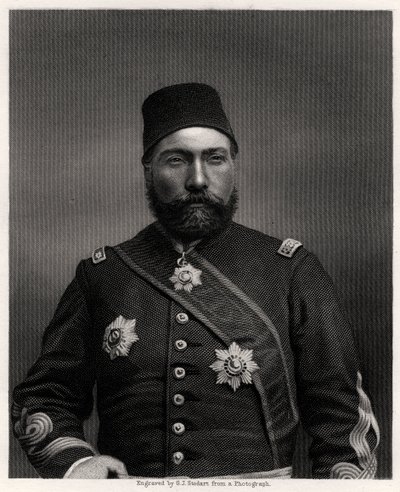 Osman Nuri Pasha, feltmarskalk av det osmanske riket, 1800-tallet av George J. Stodart