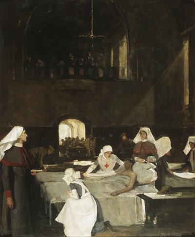 Første australske sårede ved Gallipoli ankom Wandsworth Hospital, London, 1921 av George James Coates