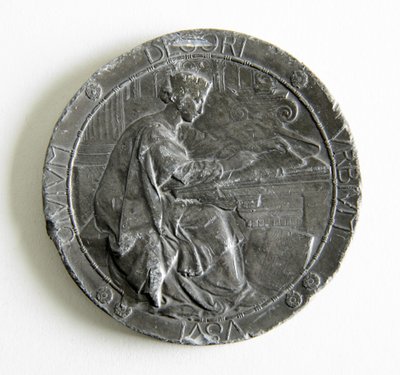 Royal Institute of British Architects-medalje tildelt for essayet og målt tegning, 1907 av George James Frampton