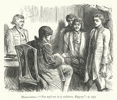 Illustrasjon for She Stoops To Conquer (gravering) av George John Pinwell