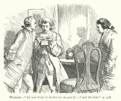 Illustrasjon for She Stoops To Conquer (gravering) av George John Pinwell