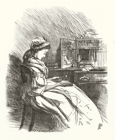 Illustrasjon for Stanzas on Woman (gravering) av George John Pinwell