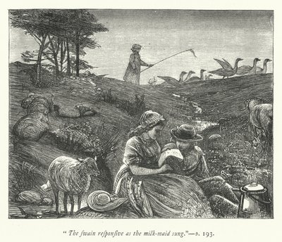 Illustrasjon for Den øde landsbyen (gravering) av George John Pinwell