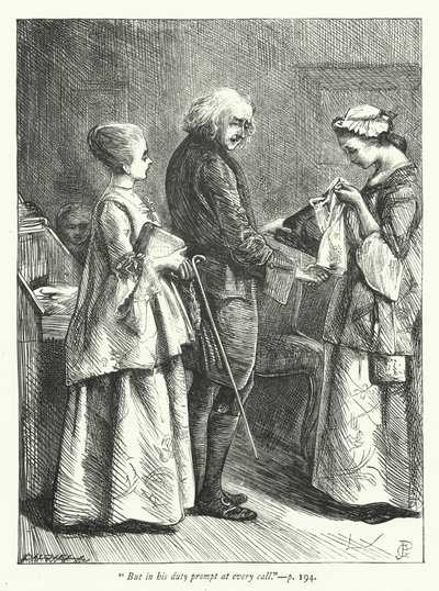 Illustrasjon for Den øde landsbyen (gravering) av George John Pinwell