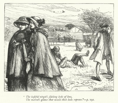 Illustrasjon for Den øde landsbyen (gravering) av George John Pinwell