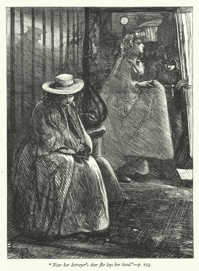Illustrasjon for Den øde landsbyen (gravering) av George John Pinwell