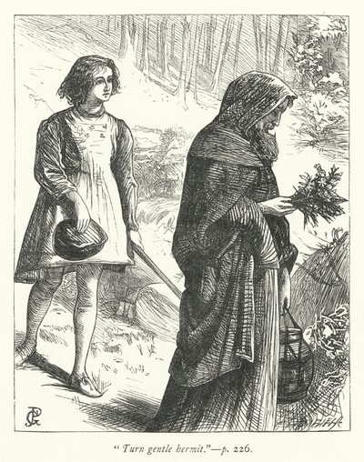 Illustrasjon for Eremitten (gravering) av George John Pinwell