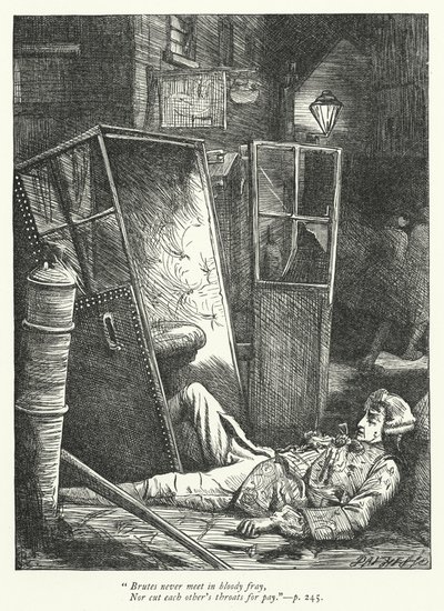 Illustrasjon for The Logicians Refuted (gravering) av George John Pinwell