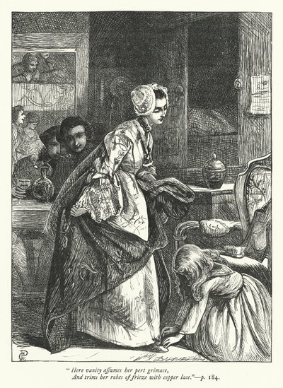 Illustrasjon for The Traveller (gravering) av George John Pinwell