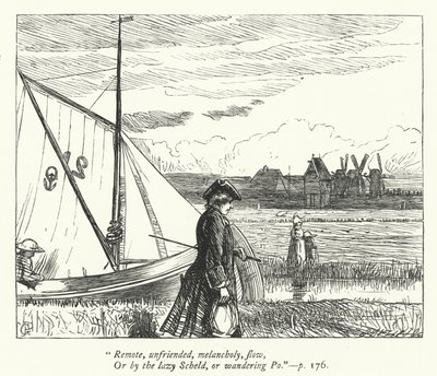 Illustrasjon for The Traveller (gravering) av George John Pinwell