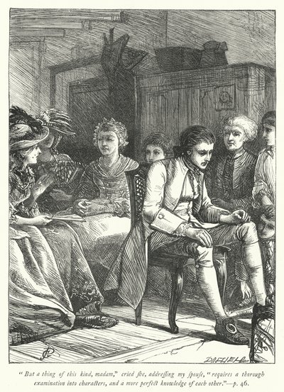 Illustrasjon for The Vicar of Wakefield (gravering) av George John Pinwell