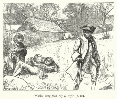 Illustrasjon for The Vicar of Wakefield (gravering) av George John Pinwell